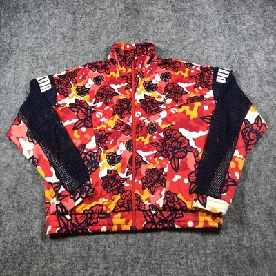 Chaqueta Puma Para Mujer Mediana Floral Camuflaje Cremallera Completa Pista Malla Atlética Foto 1 de 4