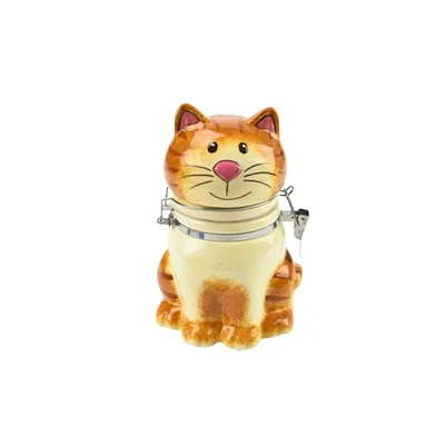 Hand-Painted Earthenware Pretty Kitty Hinged Jar by - Image 1 of 4