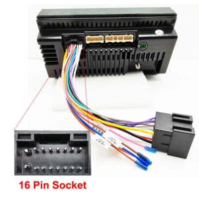 DIN ISO 16PIN Kabel Adapter Autoradio Stecker Kabelbaum Für Android VW AutoRadio - Bild 1 von 4