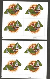 Carpas Tonga Boy Scouts 1982 revalorizadas bloques de placas autoadhesivas - Imagen 1 de 1