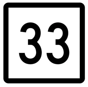 Connecticut State Highway 33 Sticker Decal R5075 Highway Route Sign - Picture 1 of 1