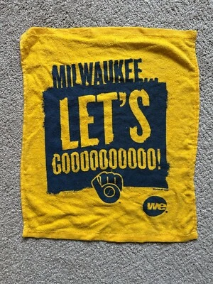 MILWAUKEE BREWERS MLB SGA Rally Towel Rag “GO BREWERS” MILLER PARK