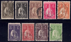 1912-31 Portugal SC# 207-262 - Ceres - 9 Different Stamps - Used - Picture 1 of 2