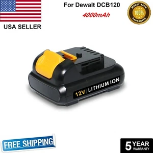 New 4.0AH For DEWALT 12Volt XR MAX LITHIUM-ION DCB120 DCB127 DCB121 BATTERY PACK - Picture 1 of 6