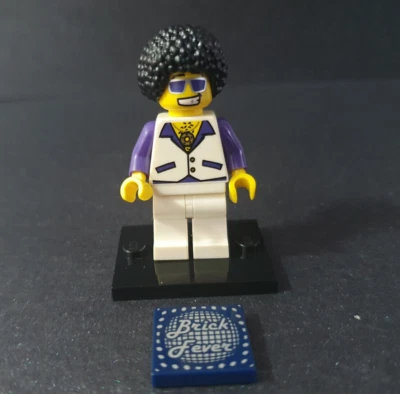 Disco Dude Lego Minifigures Series 2 Collectible 8684 CMF Brick Fever Complete - Image 1 of 4