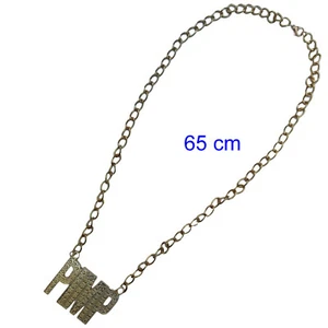 Pimp Kette Gold 65 cm Zuhälter Prolet Gangsterkette Rapper Mottoparty 80er 90er - Bild 1 von 2