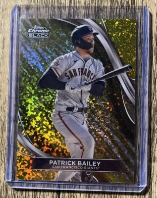 2024 Topps Chrome Black #59 Patrick Bailey Gold Mini Diamond #47/50 Giants - Image 1 of 3