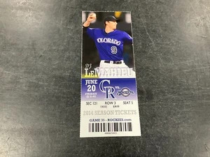 ROCKIES 2014 TICKET STUB 6/20/14 VS CERVECEROS~Jean Segura PRIMER JUEGO DE 2 HORAS - Imagen 1 de 1