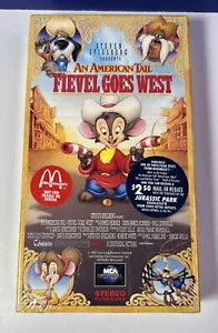An American Tail: Fievel Goes West - VHS, 1991 - McDonald's Jurassic Park Promo - Foto 1 di 7