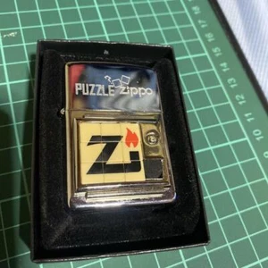 Zippo logo vintage puzzle oil lighter 1995 - Picture 1 of 4