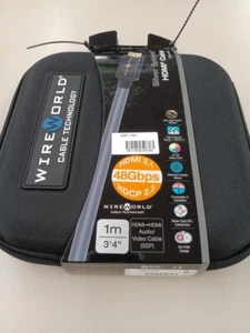 Cable HDMI WIREWORLD 8K/48GBPS 1m SSP/1.0 relacionado con audio USADO de JAPÓN - Imagen 1 de 4
