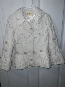 Giacca donna foderata ricamata avorio Bckree Of NY taglia 6 - Foto 1 di 11