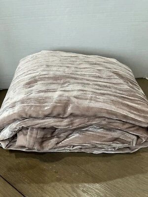 Funda nórdica de terciopelo arrugado West Elm King Dusty rubor Foto 1 de 3
