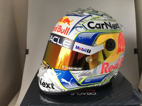 Max Verstappen Austria 2022 F1 NO. 1 Red bull 1:2 Helmet BRAND NEW! Cover