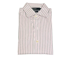 Ralph Lauren Polo Dress Shirt: Regent Pink, Black & White Stripped - 15 32/33 - Picture 1 of 1