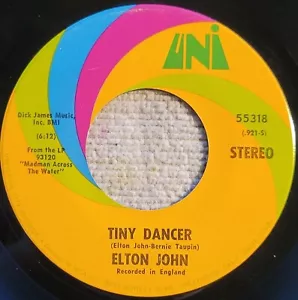 Elton John "Tiny Dancer /Razor Face" strong VG TINY DANCER !! - Picture 1 of 3