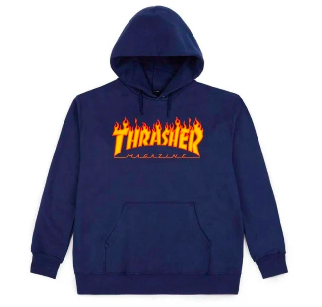 THRASHER FLAME CAPUCHA JUVENIL POLAR NUEVO AZUL MARINO HD FLC Foto 1 de 1