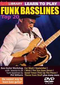 Lick Library Learn to Play 20 TOP FUNK BASSLINES Level 42 Jaco Video Lessons DVD