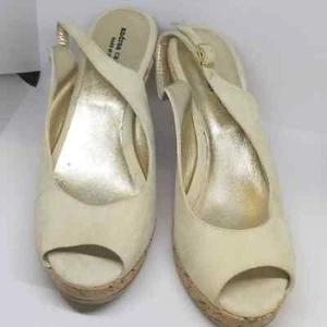 Andrea Carrano Off White Eslinga Trasera Cuña Madera 41 - Imagen 1 de 5