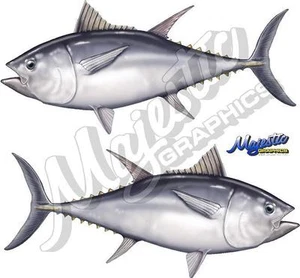 BLUEFIN TUNA - High Resolution - 400mm x 200mm X 2 - BOAT DECALS - Bild 1 von 1