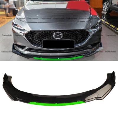 For Mazda MX-5 Miata Front Bumper Lip Spoiler Splitter Gloss Black Green — 第 1/4 张图片