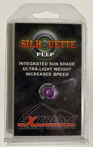 Extreme Archery Silhouette Peep Sight w/ Integral Sunshade - SLT-PEEP14PR Purple - Picture 1 of 2
