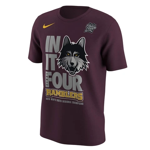 Nike Loyola Chicago Ramblers 2018 NCAA Basketball Final Four Bound T-Shirt Cover