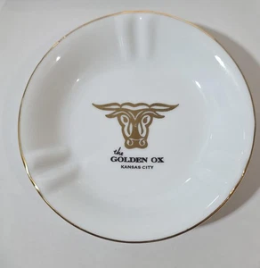 Vintage Porzellan Aschenbecher THE GOLDEN OX Kansas City Made in Japan - Bild 1 von 2