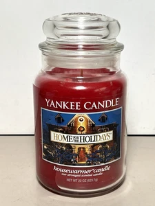 NEW Yankee Candle Home for the Holidays Large 22oz Jar White Label Discontinued - Picture 1 of 5