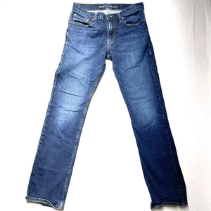 Old Navy Straight Droit Jeans Herren Größe 32x36 Blau Denim Verblasst Reißverschluss Knopf - Bild 1 von 19