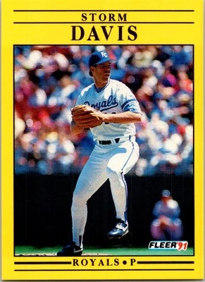 1991 Fleer #556b Storm Davis - Image 1 of 2