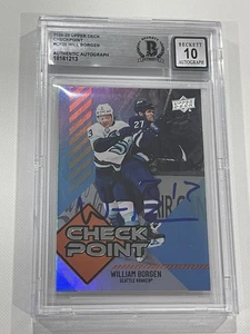 Tarjeta firmada por Will William Borgen Beckett losa UD CheckPoint IP Kraken Auto a - Imagen 1 de 3