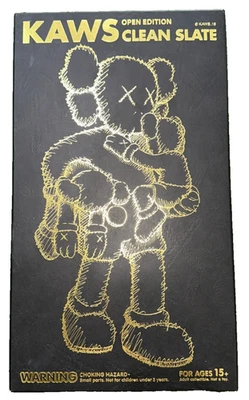 Figura de vinilo negra pizarra limpia KAWS 2018 AUTÉNTICA NUEVA EN CAJA Companion Medicom Foto 1 de 3