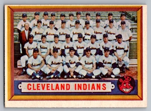 1957 TOPPS #275 CLEVELAND INDIANS TEAM CARD W/BOB LEMON/BOB FELLER/EARLY WYNN - Picture 1 of 3