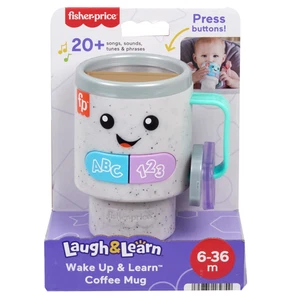 Fisher-Price Baby & Toddler Toy Laugh & Learn Wake Up & Learn Coffee Mug with - Picture 1 of 4