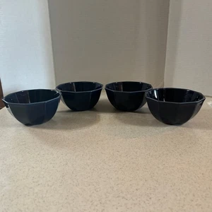 IKEA GLOSSY " COBALT BLUE "5 3/4" BOWL'S SET OF 4 - Picture 1 of 12
