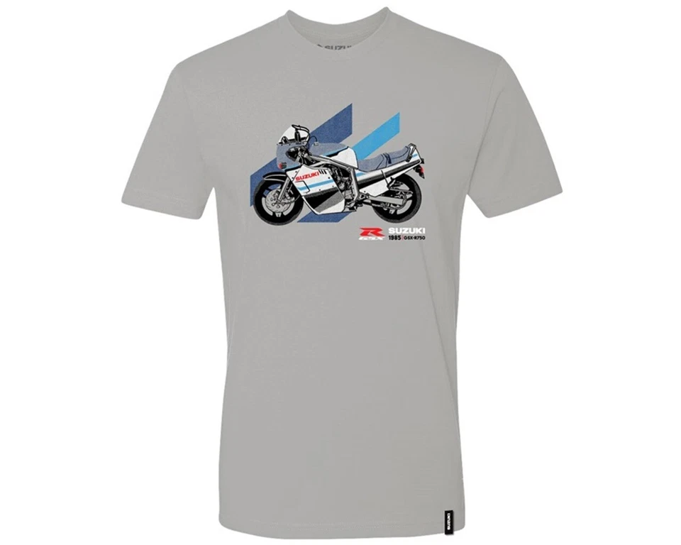 Camiseta retro gris Suzuki GSX-R750  Foto 1 de 1
