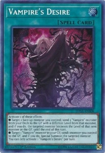 Yugioh - Vampire's Desire - 1st Edition - Secret Rare - Free Holographic Card - Picture 1 of 1