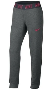 Nike Girls Lightweight Studio Pants Leggings Grey Neon Pink Small 859969 091 - Picture 1 of 1