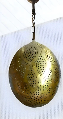 moroccan handmade brass chandelier - Image 1 of 4