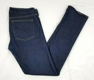 J Crew Jeans Womens 27 Blue Short Matchstick Dark Wash Straight Stretch Denim - Picture 1 of 8