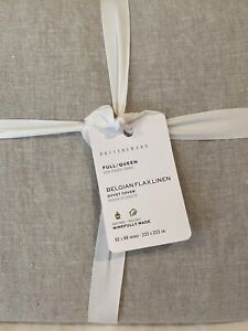 Pottery Barn Belgian Flax Linen full/queen size duvet cover FLAX - color