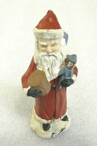 Santa Claus 5" statue figurine w/ toy drum & doll in good condition Vintage - Picture 1 of 8
