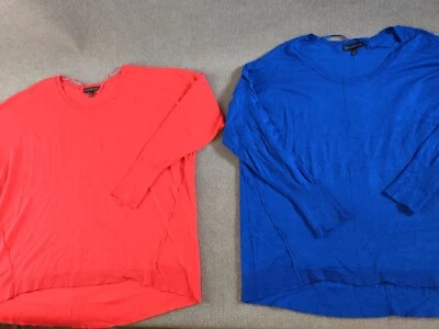 Lote de 2 suéteres Lane Bryant 22/24 para mujer rojo púrpura rayón mezcla de nailon Foto 1 de 4