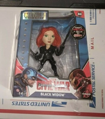 Marvel Captain America/BLACK WIDOW M48 金属压铸 4 英寸免费 1 级 shiptrk — 第 1/2 张图片
