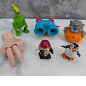 6 Wind-up toys Hand Rascal Robot Penguin Dinosaur Lenny Binoculars Fright Wolfie - Picture 1 of 17
