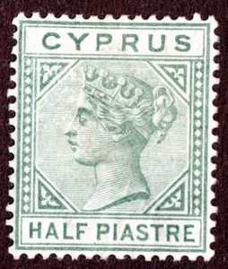 Cyprus 19 (SG35) Die B QV Wtrmrk Crown and CA #2 - Picture 1 of 2