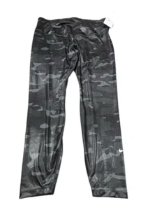 Nike One Women Dark Grey Camo Print Midrise Leggings DJ6656-070 Size 1X - Picture 1 of 9