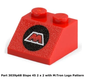 Lego Space 1x Red Slope 45 2 x 2 con logotipo M:Tron 6862 6956 6923 #3039p68 Nm - Imagen 1 de 1