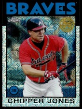2021 Topps 1986 Chrome Silver Pack Chipper Jones Atlanta Braves #47B R88